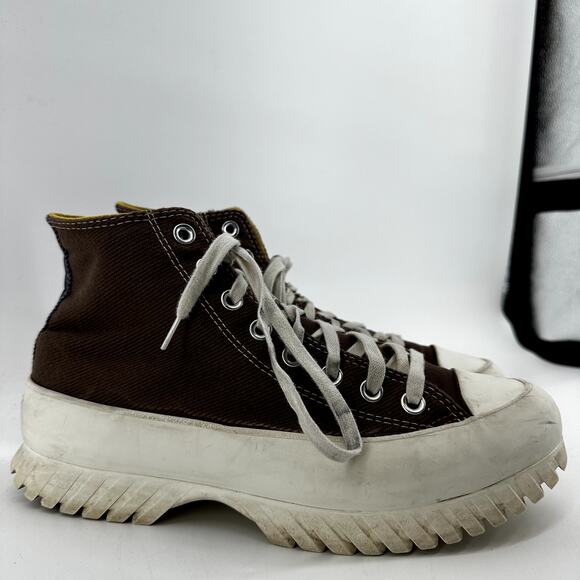 Converse Chuck Taylor All Star Lugged 2.0 Sneaker Squirrel Denim Brown M7 W9 - Picture 3 of 7